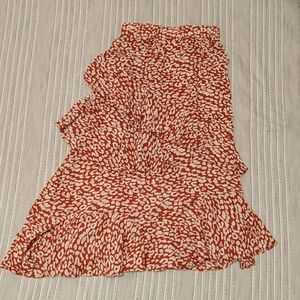 Leopard midi skirt